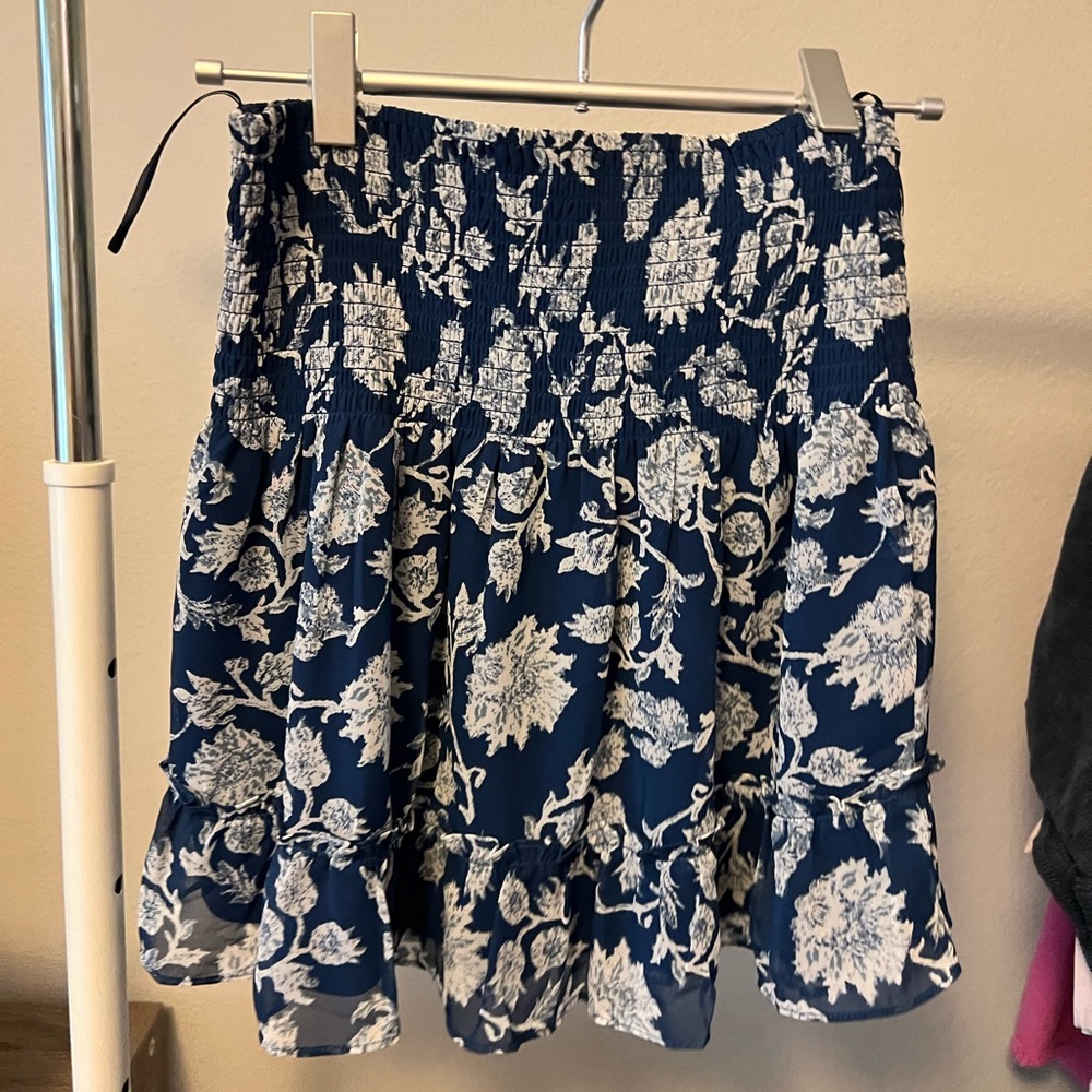 Aqua Floral Skirt